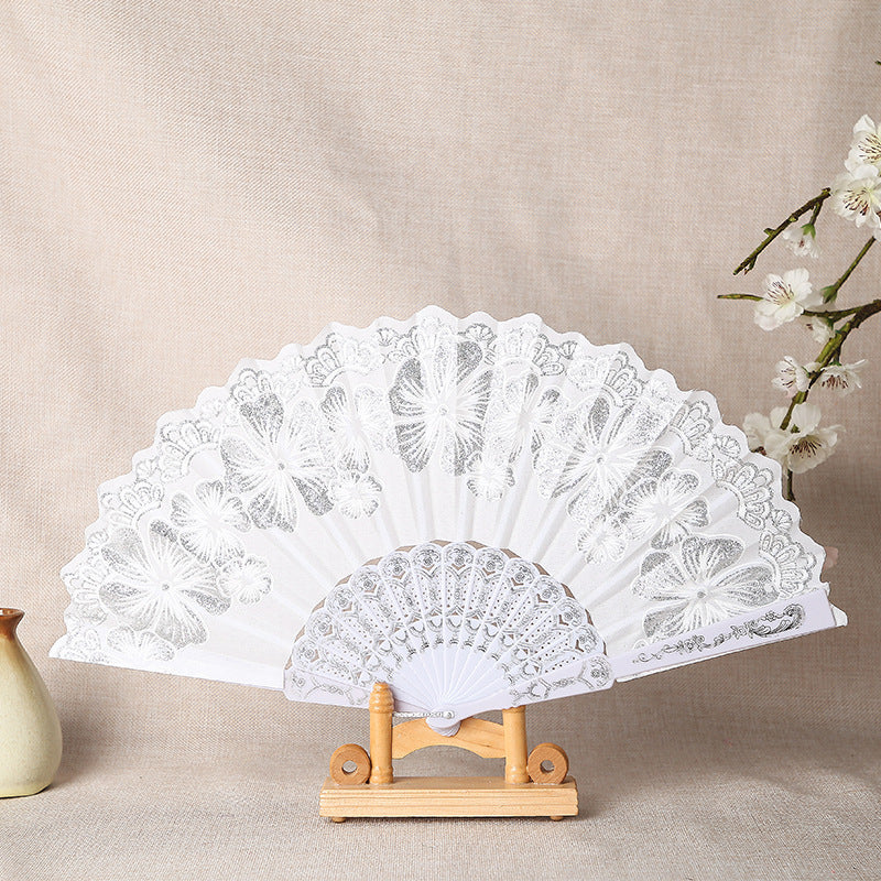 Damen elegante Spitzen Fächer Brehn