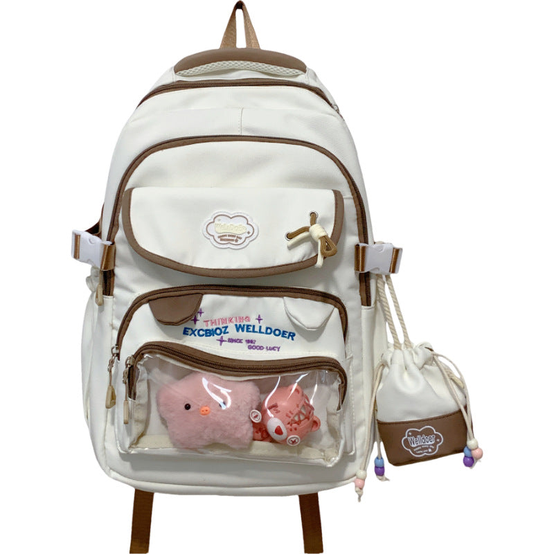 Multi-Compartment Transparent Travel School Backpack Brehn