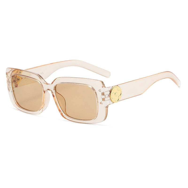 Damen Oversized Sonnenbrille mit luxuriösem transparenten Rahmen Brehn