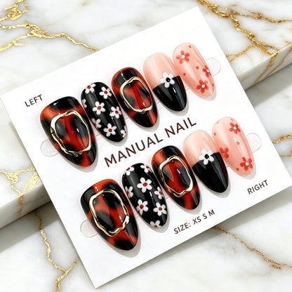 Manuelles dekoratives Aufkleber-Nagelkunst-Set