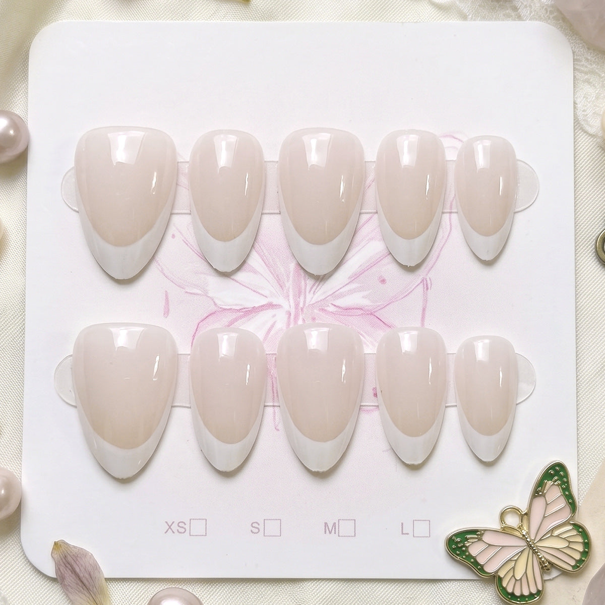 Französische Tip Aufkleber Nagelset