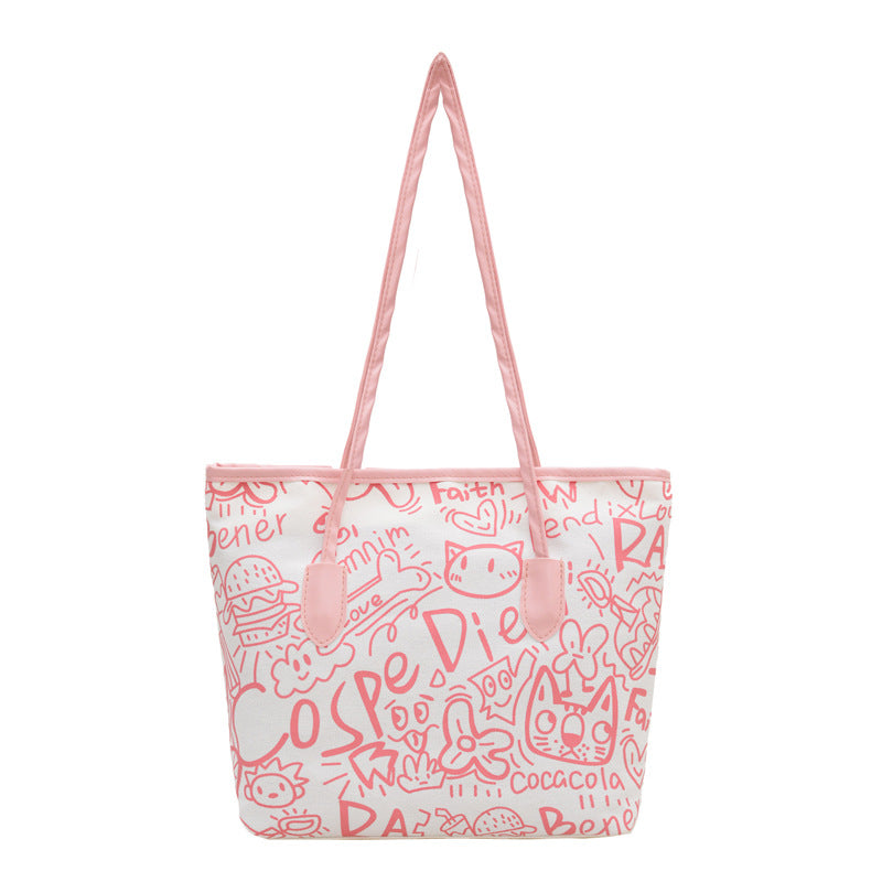 WoArtistic Grafikdruck Schulter Tote Bag Brehn