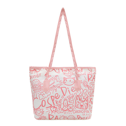 WoArtistic Grafikdruck Schulter Tote Bag Brehn