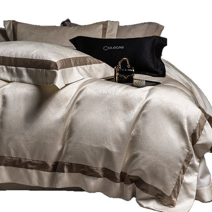 Luxus Jacquard Bettbezug Set mit Satinrand