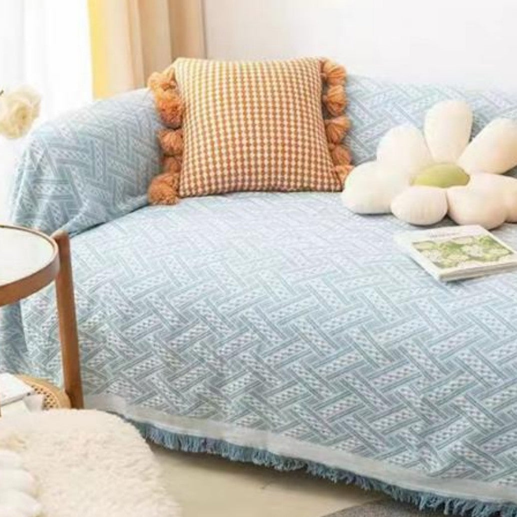 Strukturierte Sofa-Wurfdecke