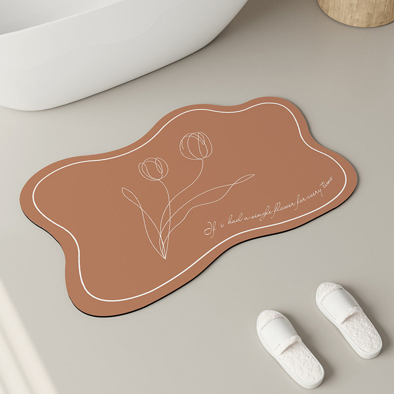 Elegante florale Design Badmatte Brehn