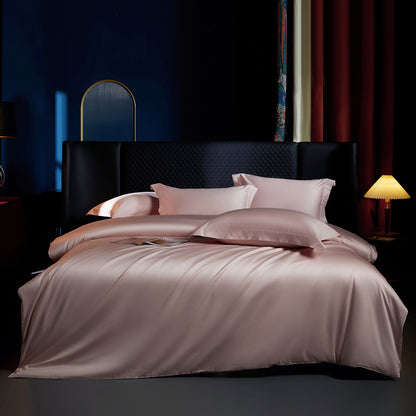 Premium Glatt-Mulberry-Feel Satin Bettwäsche-Set mit verstecktem Reißverschluss und tiefen Taschen Bettlaken