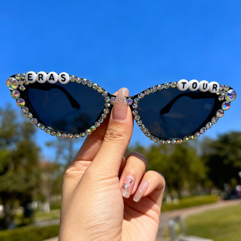 Strass-besetzte Katzenaugen-Sonnenbrille Brehn
