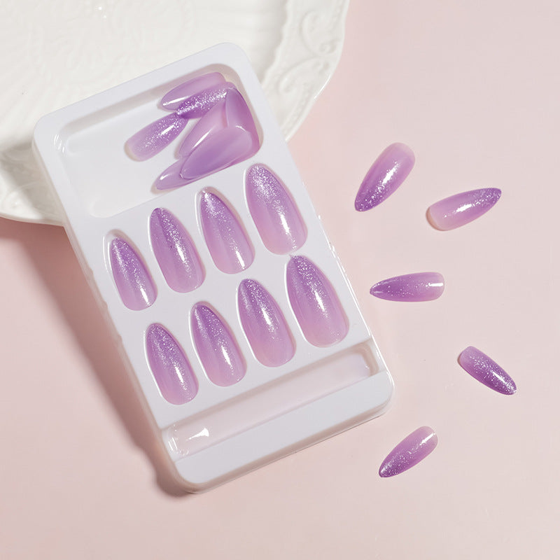 Glänzendes Ombre Stiletto Press-On-Nagel-Set Brehn