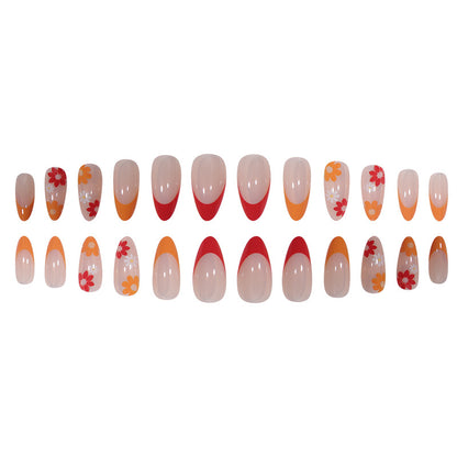 Blumenmuster Press-On Nagelset Brehn