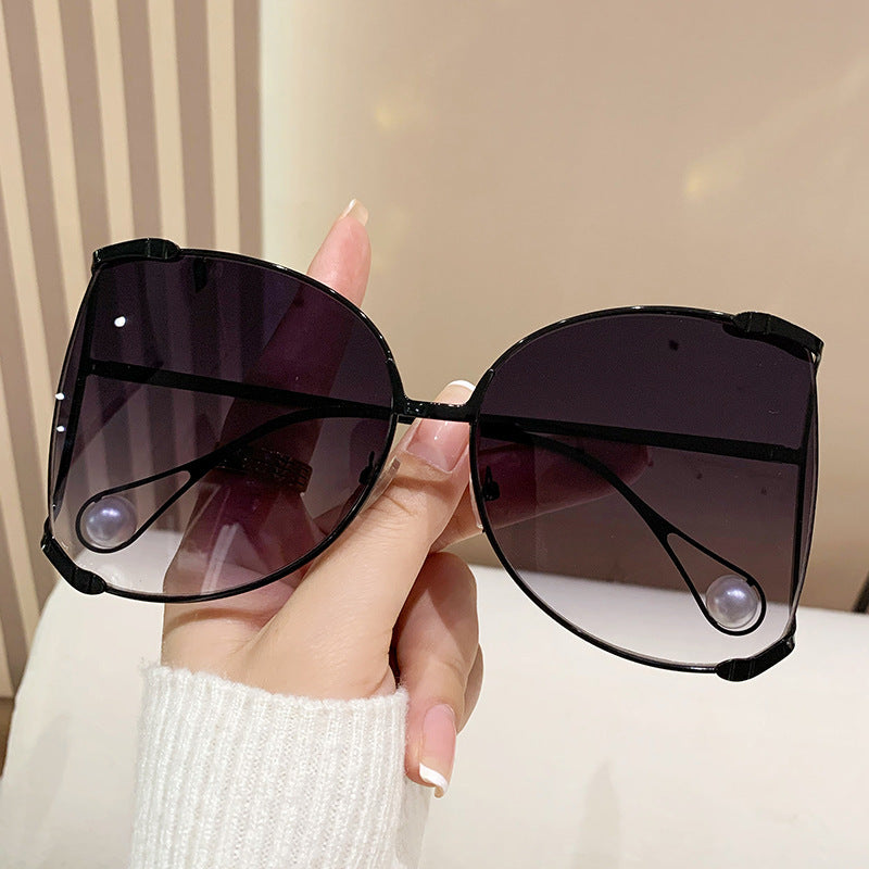 Damen modische Brille mit elegantem Perlendekor Brehn