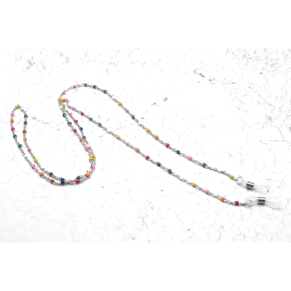 Vibrant Multi-Farbig Perlen Brillen Kette Brehn