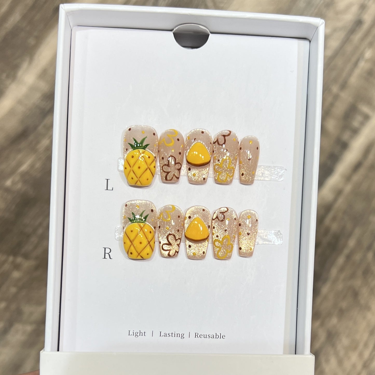 Tropisches Obst-Themen Press-On Nagelset Brehn