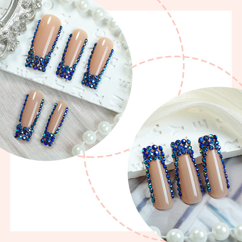 Designer Press-On Nagelset mit Strass-Akzenten Brehn