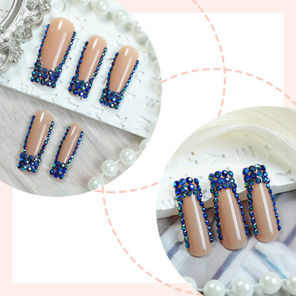 Designer Press-On Nagelset mit Strass-Akzenten Brehn