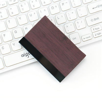 Premium Holz-inspiriertes Geldbörse Kartenhalter