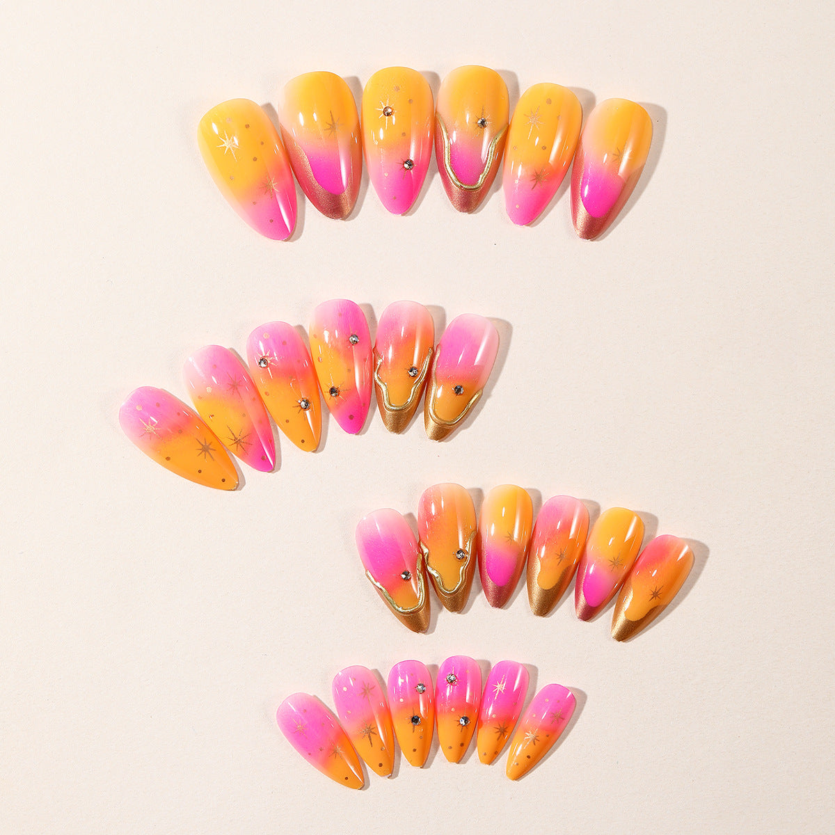 Elegantes Ombre Press-On Nageldesign Brehn
