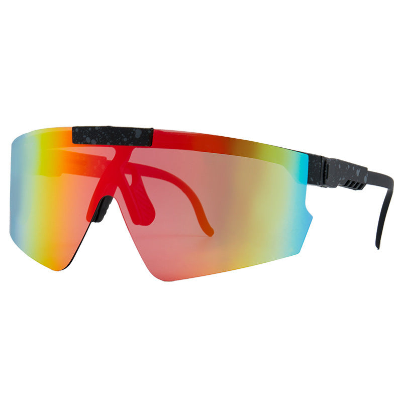 Damen Sport-Sonnenbrille im modernen Design mit großflächigen Gläsern Brehn