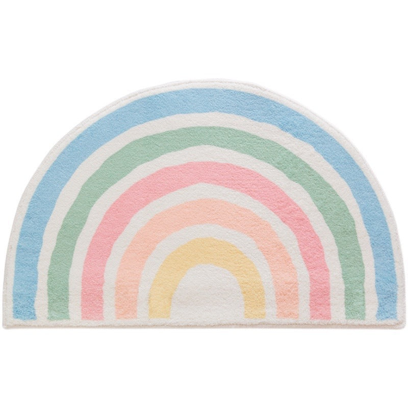 Regenbogen-Themen Weiches Plüsch Fußmatte Brehn