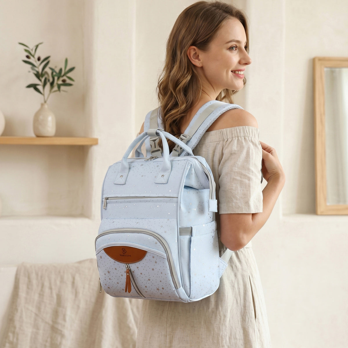 Stylische Multi-Taschen Wickelrucksack Brehn