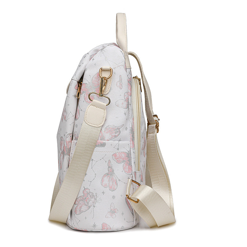Rucksack mit Elegantem Schmetterlingsmotiv und Praktischen Fächern Brehn