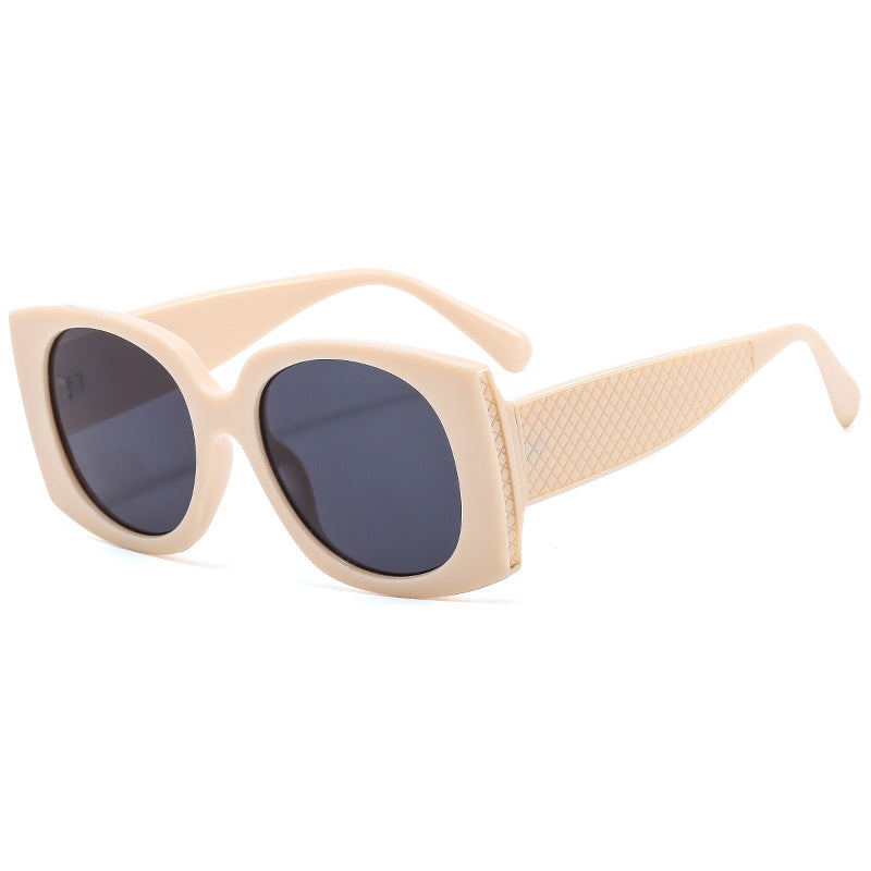 Damen Modische oversized Sonnenbrille mit strukturiertem Rahmen Brehn
