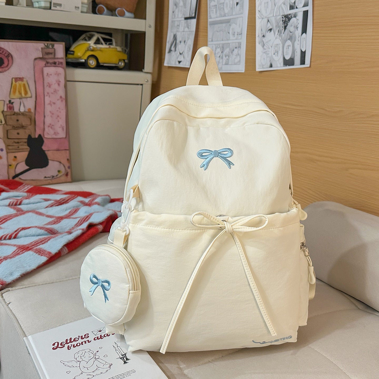 Rucksack mit Niedlichen Applikationen und Multifunktionalem Design Brehn
