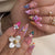 Dekorativer Press-On Nagelset mit floralen Akzenten Brehn 1788495788