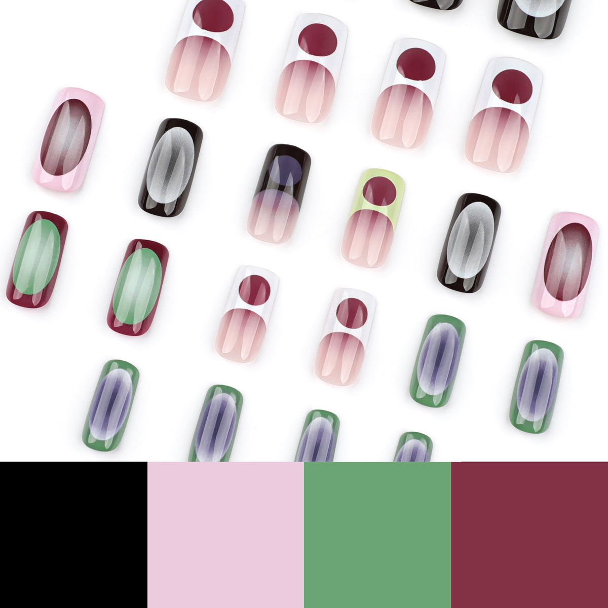 Kunstvolle Nagelkunst mit geometrischen Designs Brehn