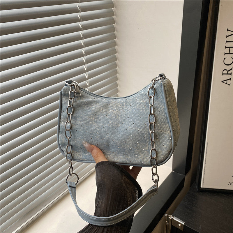 Vintage-inspirierte Denim Hobo-Tasche Brehn