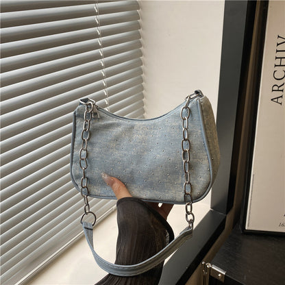 Vintage-inspirierte Denim Hobo-Tasche Brehn