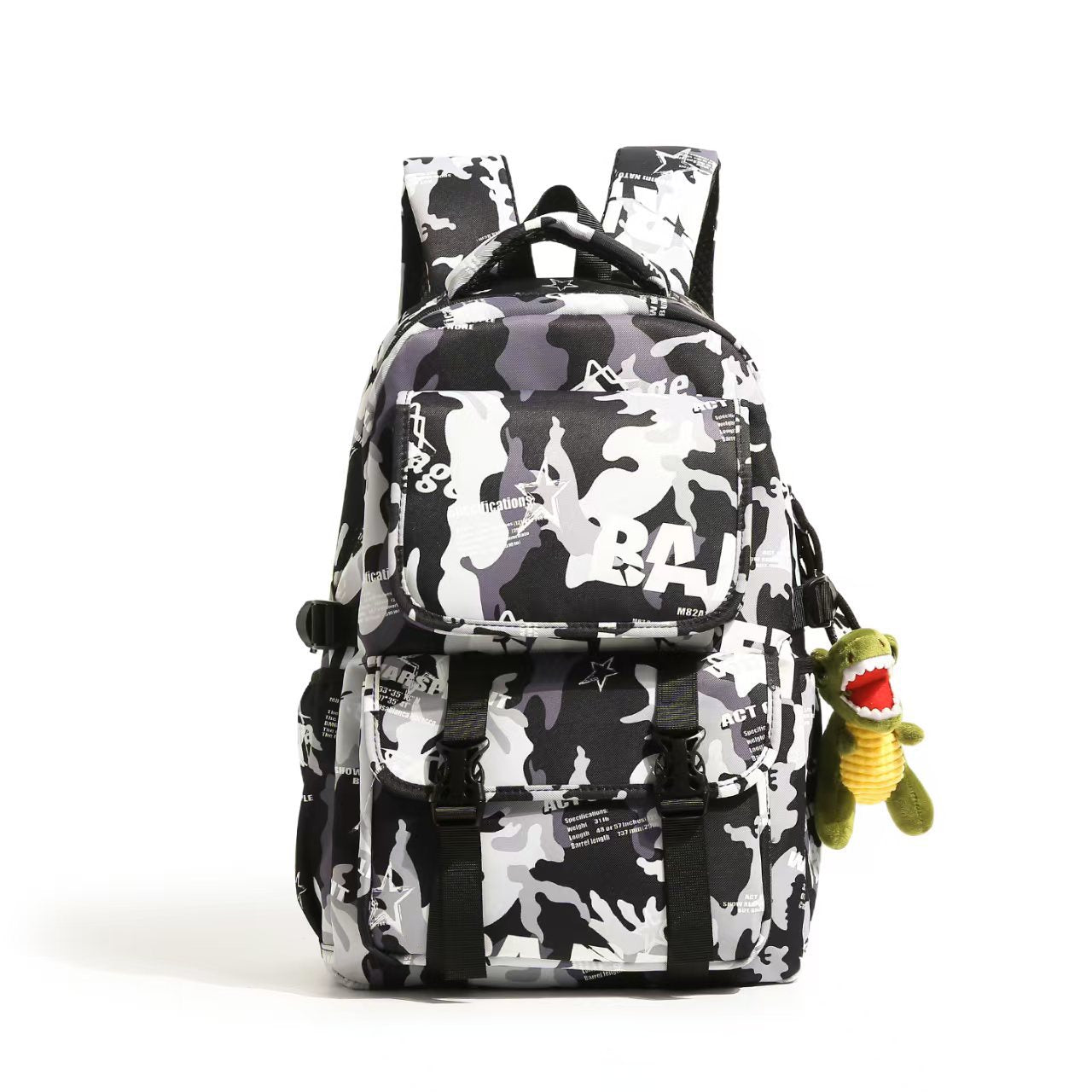 Multifunktionaler Rucksack mit Robustem Camouflage-Muster und Großen Fächern Brehn