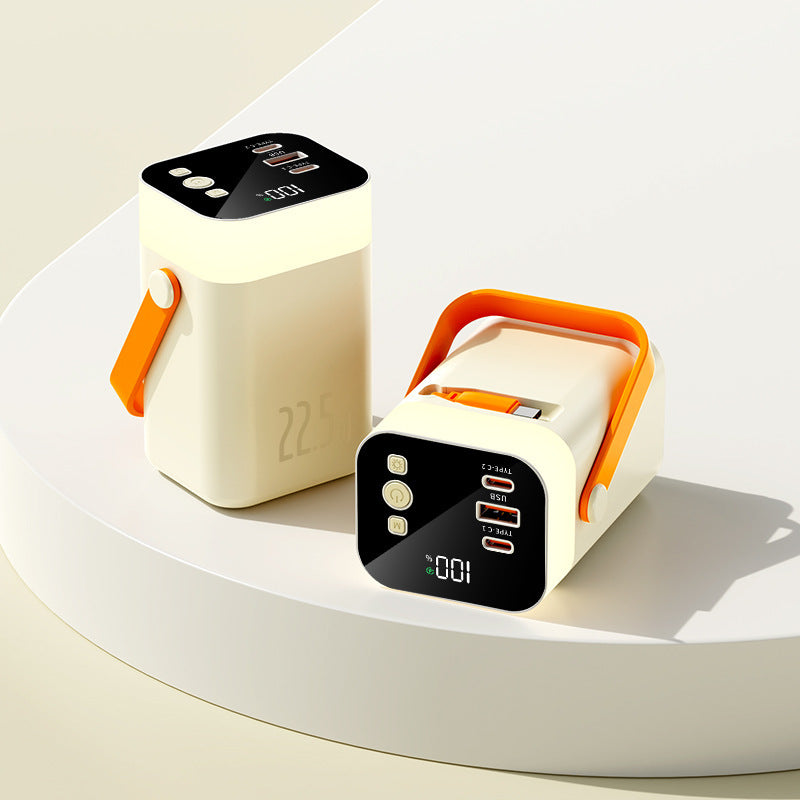 Praktische Powerbank mit Tragegriff und Mehrfachanschlüssen Brehn