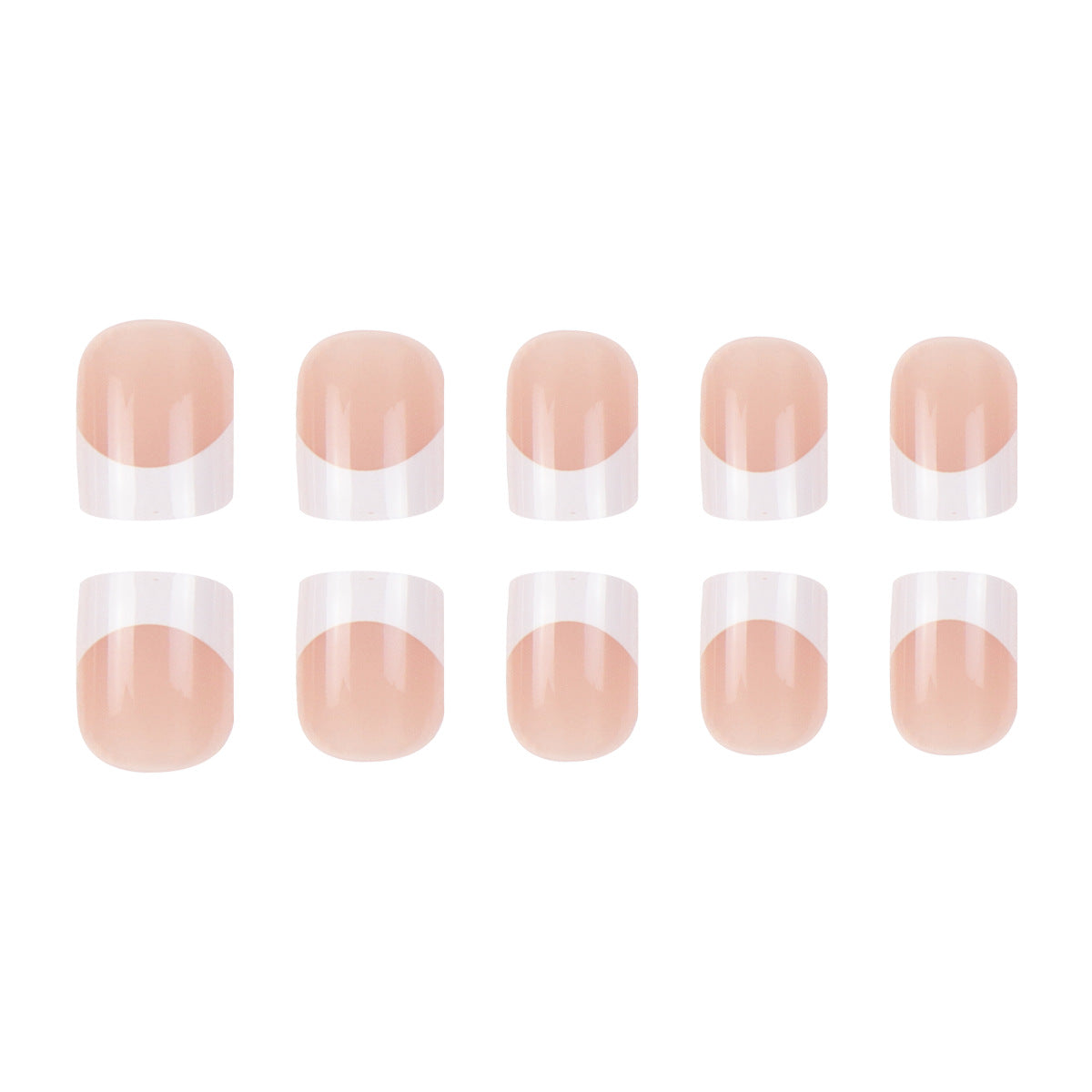 Elegante French Tip Press-On Nagelkunst Brehn