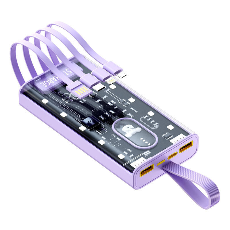 Tragbare Powerbank mit Integriertem Multiladeanschluss und Intelligenter Ladeanzeige Brehn