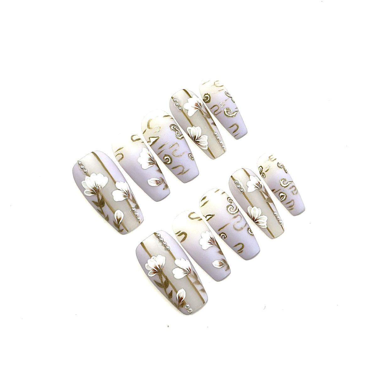 Dekorative Blumen Nagelaufkleber mit mattem Finish