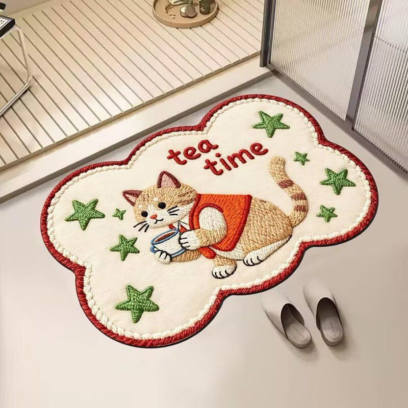 Besticketer katzenmotiv badteppich Brehn