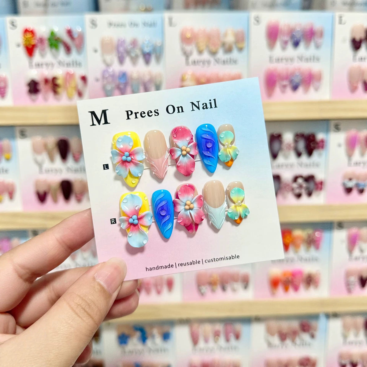 Anpassbares handgefertigtes Press-On Nail Art Set