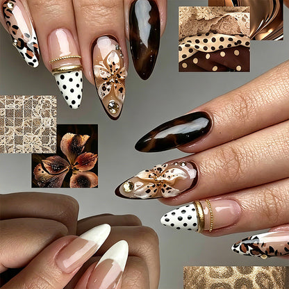 Kunstvolles Nagelset mit floralen Akzenten Brehn