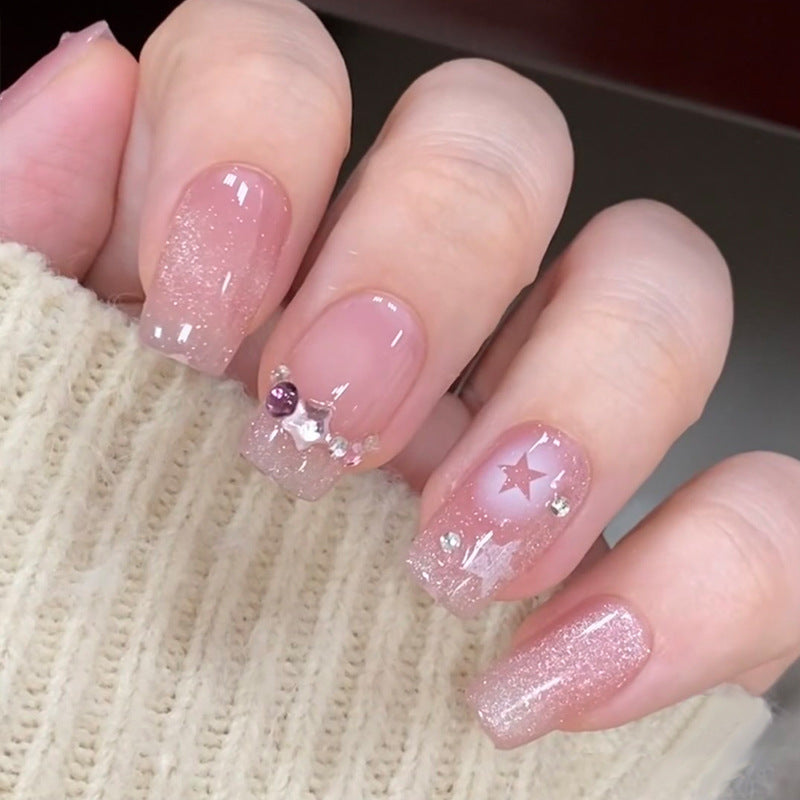 Kunstfingernägel mit Glitzernden Sternmotiven Brehn