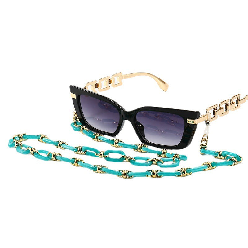 Fashion Cat-Eye Sonnenbrille mit eleganter Kette Brehn