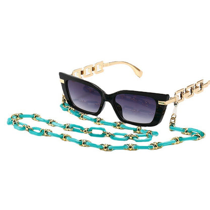Fashion Cat-Eye Sonnenbrille mit eleganter Kette Brehn