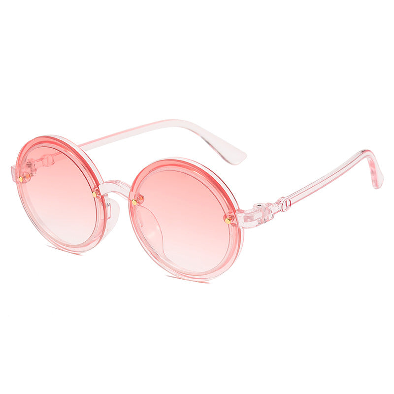 Damen Runde Sonnenbrille mit transparentem Rahmen Brehn