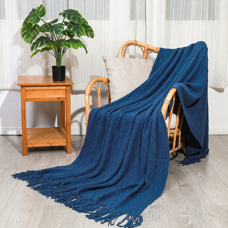 Gemütliche Strickdecke