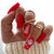 Weihnachtskunstnagelset mit festlichen Motiven und Glitzerakzenten Brehn