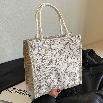 Dekorativer Blütenprint Einkaufstasche  1790617122