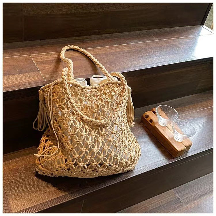 Handgeknüpfte Strandtasche mit Verspieltem Design Brehn