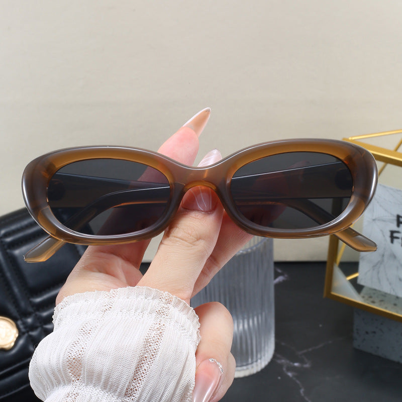 Damen modische Sonnenbrille mit ovalem Design und UV-Schutz Brehn