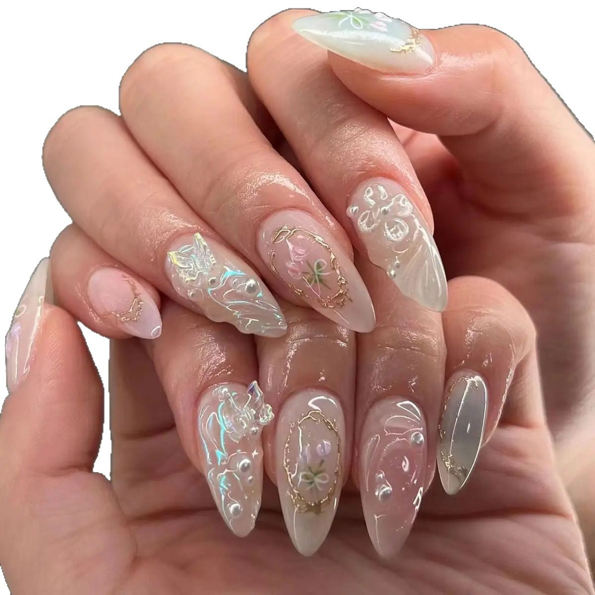 Premium Langanhaltende Stiletto Nagelverlängerungen Brehn