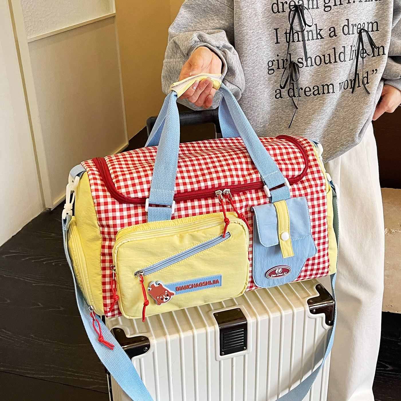 Multi-Taschen Sport Reise Duffle Brehn